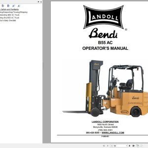 Landoll Bendi B55AC B55ACHL Parts Maintenance Operation Manual