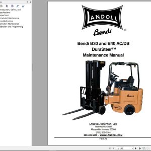 Landoll Bendi Forklift AC DS Ciruit Diagram Operation Maintenance Parts Manual