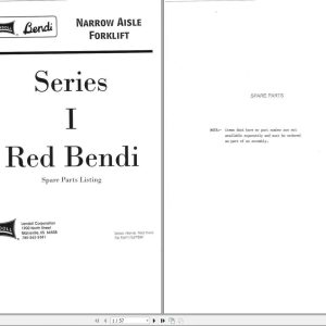 Landoll Bendi Forklift Series I Parts Repair Manual
