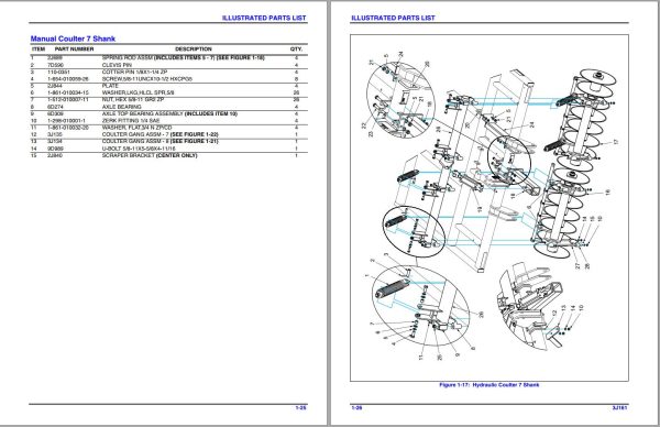 Landoll Coulter Chisel CD53 1 CD73 1 HCD73 1 Parts Manual 3J161 1