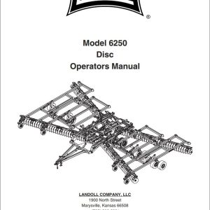 Landoll Disc 6250 Operators Manual F 733 1120