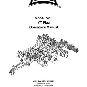 Landoll Disc 7410 VT Plus Operator’s Manual F 586 1118