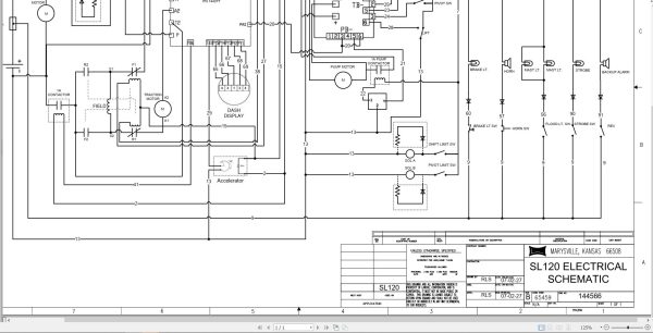 Landoll Drexel Forklift SL120 Electrical Schematic Parts Operator Manual 2