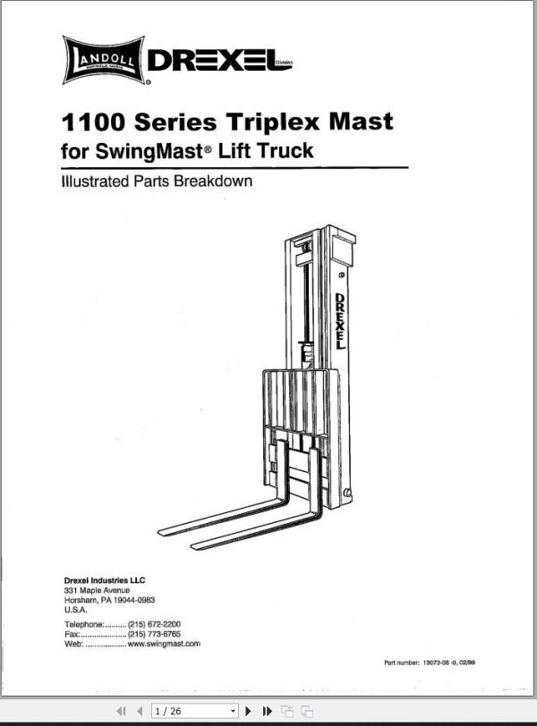Landoll Drexel Masts Parts Manual