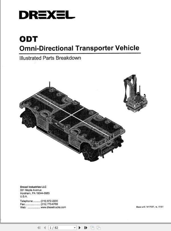 Landoll Drexel Transporter Vehicle 4QD Series ODT Service Parts Maintenance Manual 1