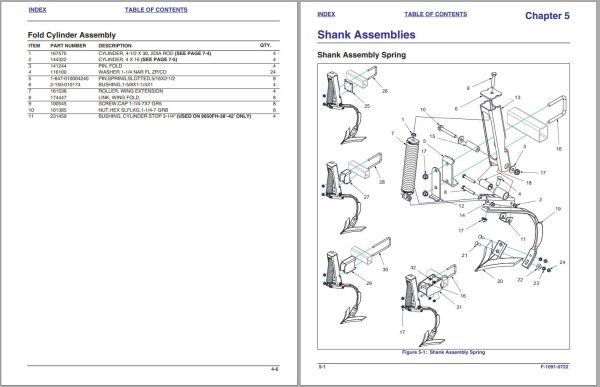 Landoll Field Cultivator 9650FH Parts Manual F 1091 0722 1