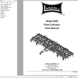 Landoll Field Cultivators 9650 Parts Manual F 606 1022