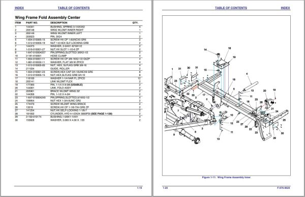 Landoll Folding Grain Drill 5540 50 Series Parts Manual F 976 0620 1