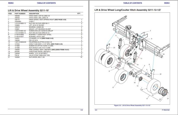 Landoll Grain Drill 5211 Parts Manual F 726 0122 1