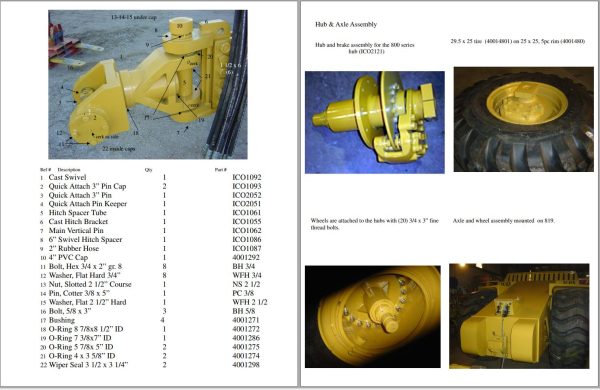 Landoll Icon Scraper 819 Service and Parts Manual F 882 0118 1