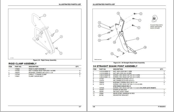 Landoll In Row Ripper 2510 Series Parts Manual 1