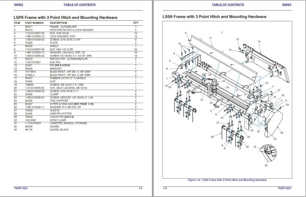 Landoll Landscape Grass Seeder LSP5 LSP6 LSS6 Part Manual 7K457 0221 1