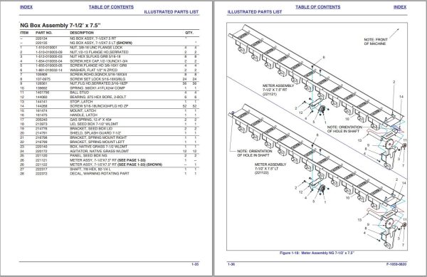 Landoll Native Grain Drill 5110NG Parts Manual F 1059 0820 1