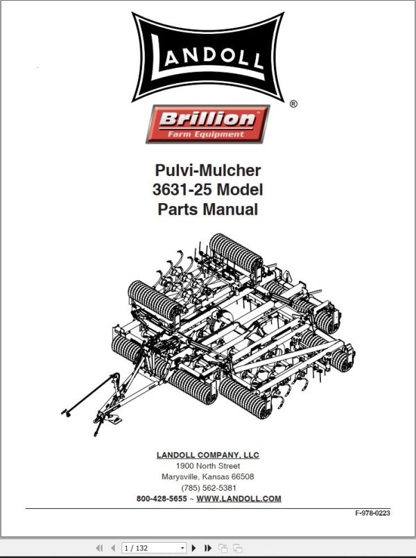 Landoll Pulvi Mulcher 3631 36 Parts Manual