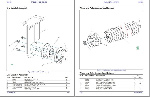 Landoll Rigid Pulvi Mulcher ML to 2553 ML Parts Manual 1K975rev0117A 1