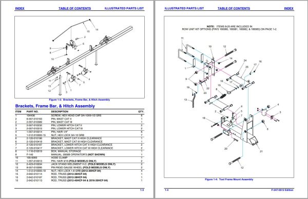 Landoll Row Crop Cultivator 2000 Series Parts Manual F 247 0512 1