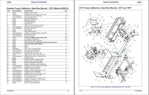 Landoll Sure Stand Seeder SS2081 to SSP2121 Parts Manual 1P125 0522 1
