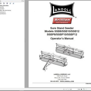 Landoll Sure Stand Seeder SSSB8 to SSBP12 Operator’s Manual 1P480 0522