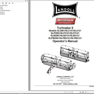 Landoll Turfmaker II SL2081 To SLPB2121 Operator’s Manual 9K998 0522