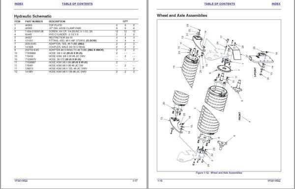 Landoll Turfmaker Seeder SL10 SL12 SLP8 SLP10 SLP12 Parts Manual 1P341 0522 1