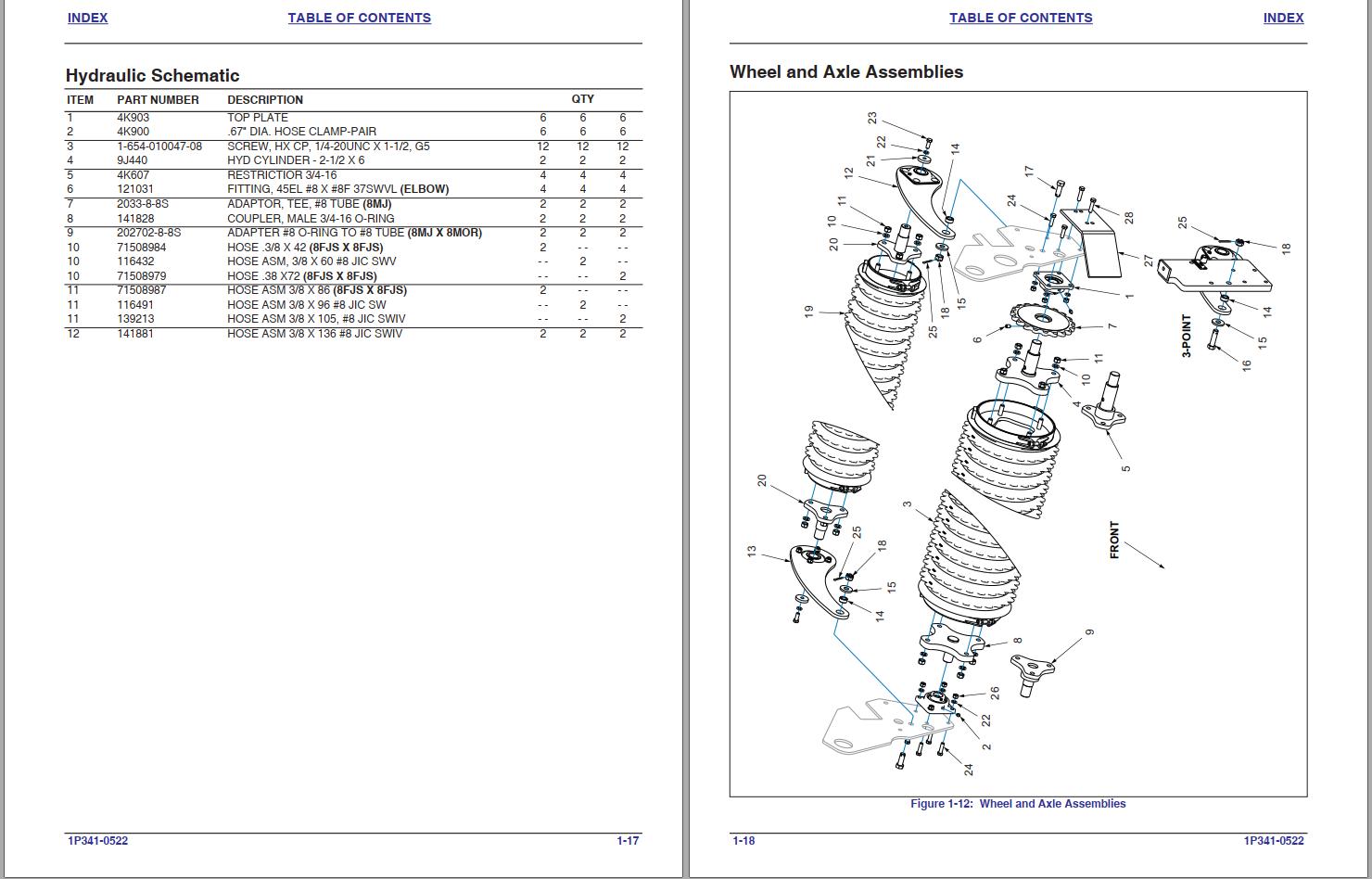 Landoll Turfmaker Seeder SL10 SL12 SLP8 SLP10 SLP12 Parts Manual 1P3410522