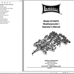 Landoll Weatherproofer I 2410AFG Operator’s Manual F 889 0917