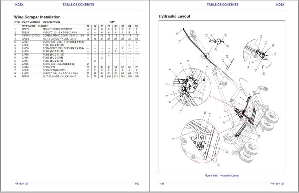 Landoll Wing Floating Pulverizer PWFPD23 37 WFPO23 37 WFPC23 37 Parts Manual F 1109 1121 1