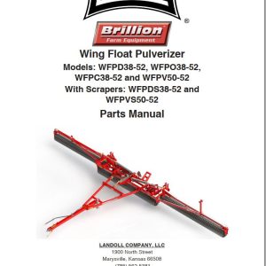 Landoll Wing Floating Pulverizer WFPD38 52 to WFPV50 52 Parts Manual