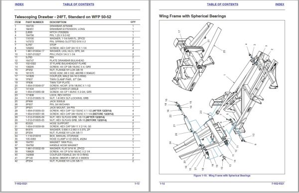 Landoll Wing Floating Pulverizer WFPD38 52 to WFPV50 52 Parts Manual 1