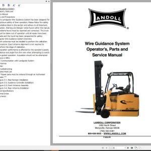 Landoll Wire Guidance System Operator’s Parts and Service Manual F 654 R1