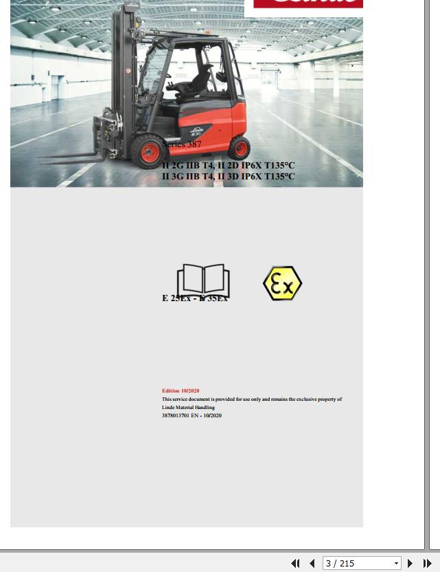 Linde Forklift Full Model Electric and Hydraulic Diagrams PDF 1