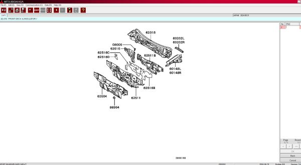 Mitsubishi MMC ASA Update 06.2024 General Europe USA Japan Spare Parts List 5