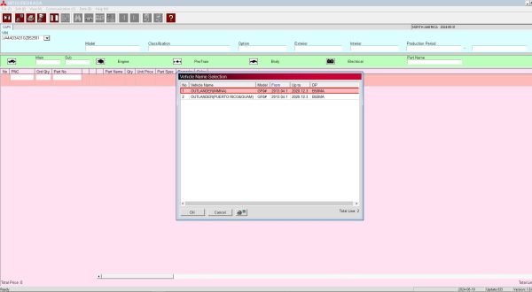 Mitsubishi MMC ASA Update 06.2024 General Europe USA Japan Spare Parts List 6