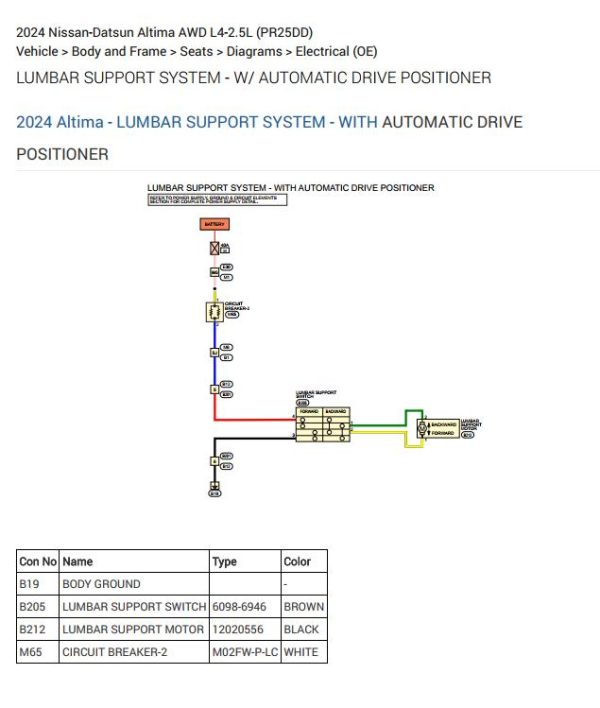 Nissan Altima 2024 Electrical Wiring Diagrams 2