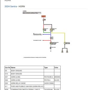 Nissan Sentra 2024 Electrical Wiring Diagrams 1