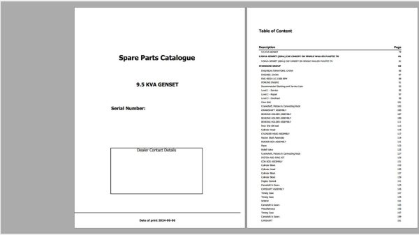 Olympian Full Collection Spare Parts Catalog PDF 1 1