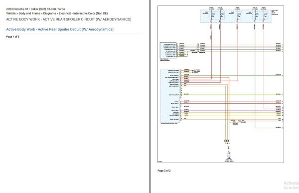 Porsche 911 Dakar 992 2023 Electrical Wiring Diagram 1