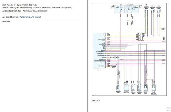 Porsche 911 Dakar 992 2023 Electrical Wiring Diagram 2