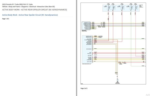 Porsche 911 Turbo 992 2023 Electrical Wiring Diagram 2