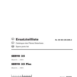Pottinger Agricultural 35 Plus Parts Catalog