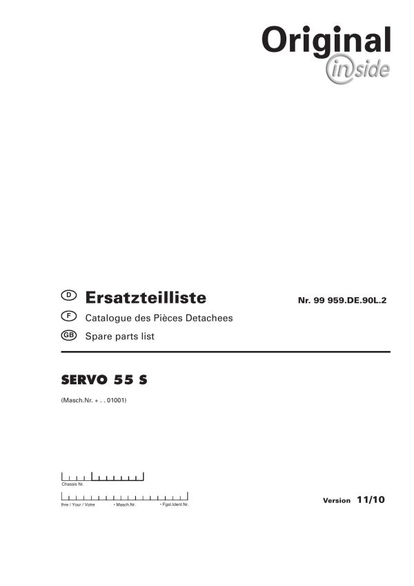 Pottinger Agricultural 55 S 11.10 Parts Catalog 1