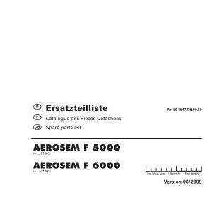 Pottinger Agricultural Aerosem F 5000 6000 Parts Catalog