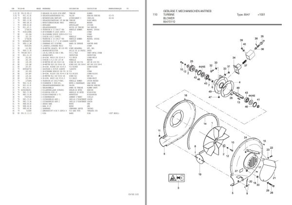 Pottinger Agricultural Aerosem F 5000 6000 Parts Catalog 1