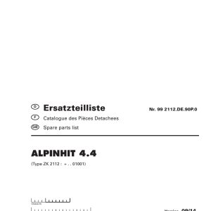 Pottinger Agricultural Alpinhit 4.4 Parts Catalog