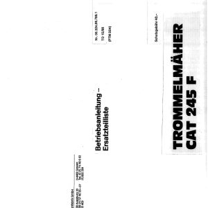 Pottinger Agricultural CAT 245 F Parts Catalog