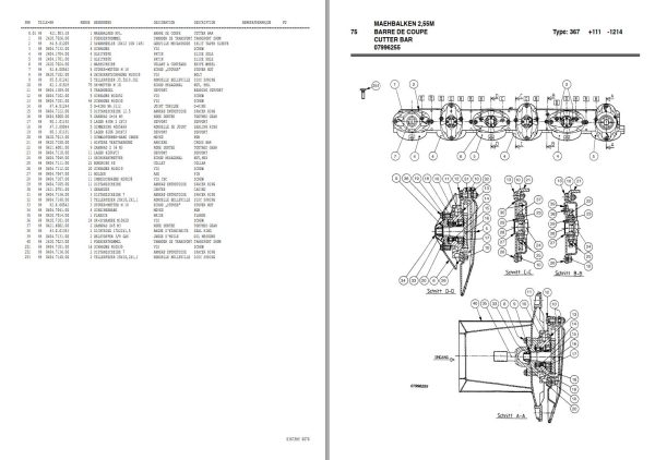 Pottinger Agricultural CAT 260 Alpin Parts Catalog 1