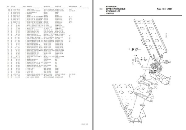Pottinger Agricultural Faro 8000 Parts Catalog 1