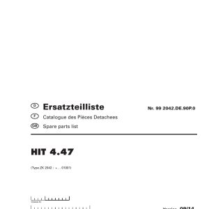 Pottinger Agricultural Hit 4.47 Parts Catalog 1