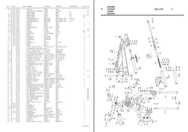 Pottinger Agricultural Hit 8.81 Parts Catalog 1