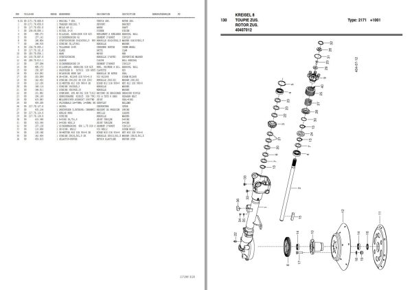 Pottinger Agricultural Hit 910 A AZ N NZ Parts Catalog 1